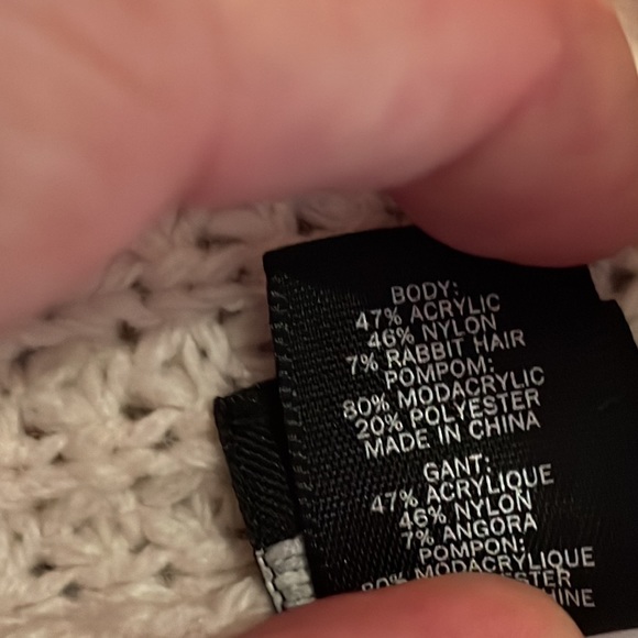 Baby Pink Waffle Toque Hat with Fur Pompom - Picture 3 of 3